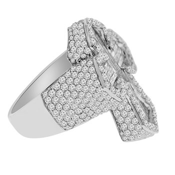 Piaget Possession Unisex 18k White Gold Ring, Size 53 G34PK7