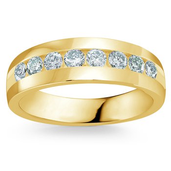 05ct tw Diamond Wedding Ring in 14K White Gold & Carbon