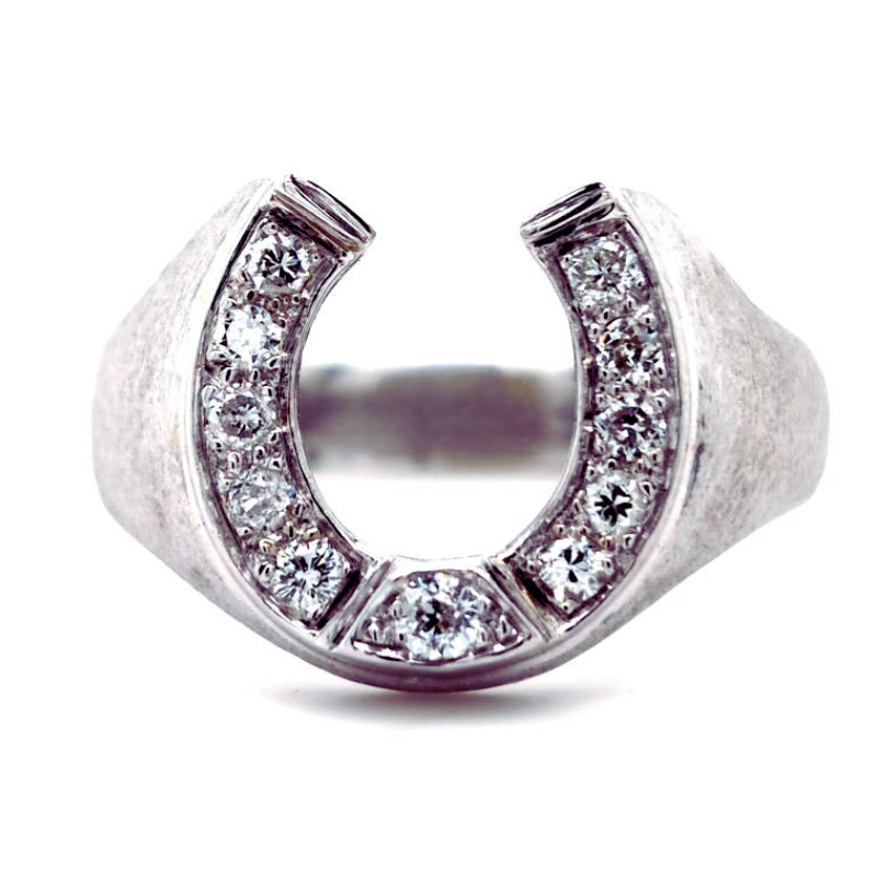 Estate Collection 14K Diamond Horse Shoe Ring RMEST0105 - Sartor