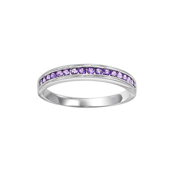 Amethyst Mixable Birthstone Rings in 4 Styles RLAM0557
