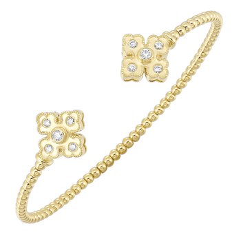 14K Flexible Diamond Cuff BDB0328