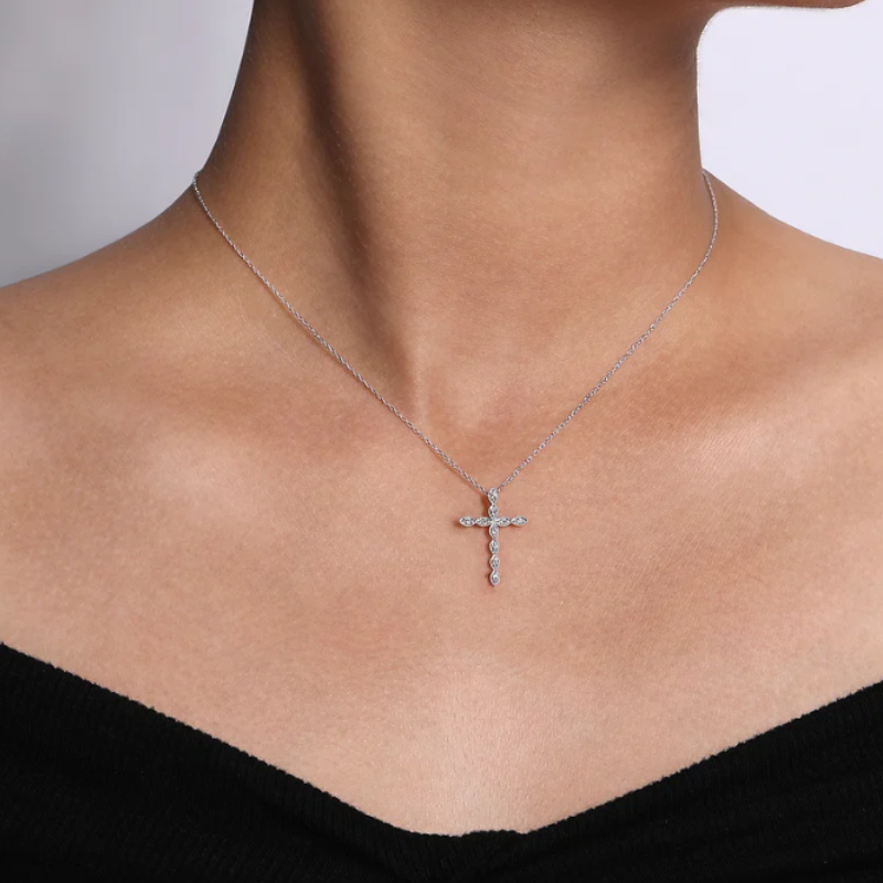 Sartor Hamann Signature 14K White Gold Segmented Diamond Cross
