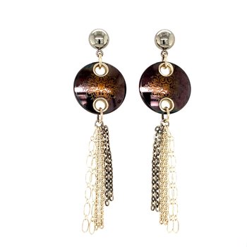 Black Titanium & Silver Earrings 343238