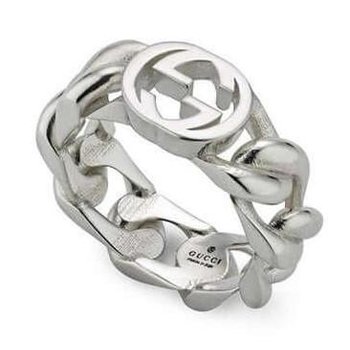 Gucci Interlocking Silver Ring YBC843972001 SIZE 6.25 348480