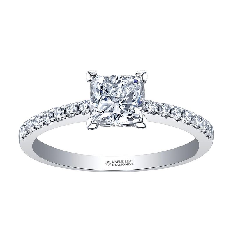 Ashley 14k White Gold Cushion Cut Diamond Engagement Ring 021388