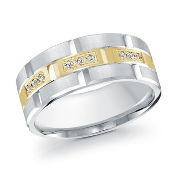 9MM Diamond Set Wedding Band 390230