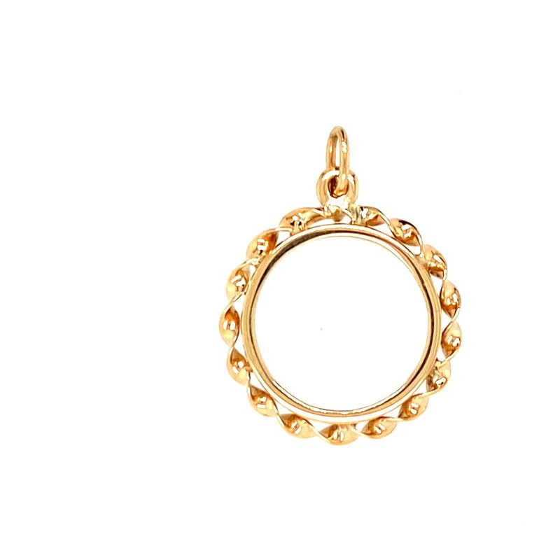 Ashley Yellow Gold Coin Holder Charm 240173 Ashley Jewellers