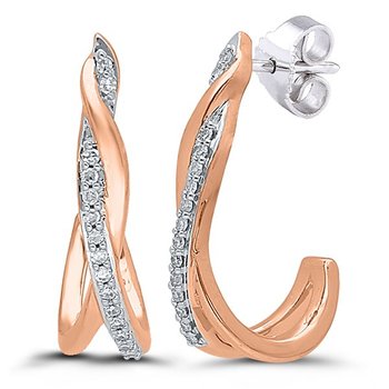 Essentials 10K White Gold 1/3 ct White Diamond Teardrop