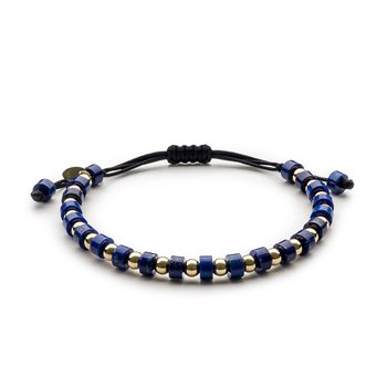 Jaibor Uomo Gold Bracelet, Lapis Lazuli, 14K B4681OY310