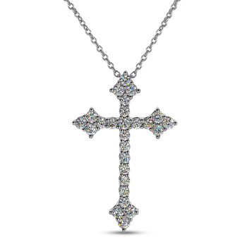 Facets of Fire 3 Stone Princess Cut Diamond Pendant FFP-FASH