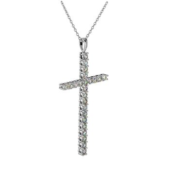 ★COURONNE★ Swing_jean OFF Cross 20 _RCBRX23214KHL ManVision necklace with Cross pendant with CZ | Nomination