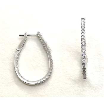 Diamond hoop earrings 521-12031