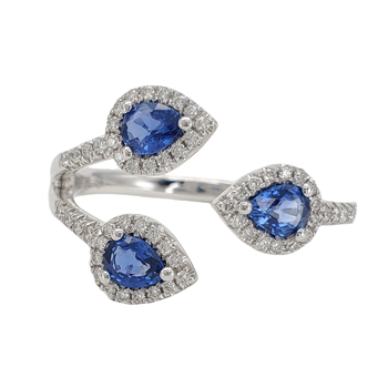 Sapphire & Diamond Open Ring 521-12189
