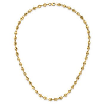 14K Yellow Gold Mariner Link Necklace & Bracelet 31-2323