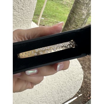 14K Yellow Gold Diamond Bangle 41-1206