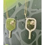 Skatell's Exclusive 14K Yellow Gold Pickleball Pendant