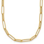 Gold Necklaces & Bracelets 14k Polished and Textured 34" Paperclip Link Necklace 31-2364