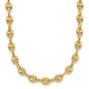 14K Yellow Gold Mariner Link Necklace & Bracelet 31-2323