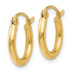 Gold Earrings 14K Yellow Gold 13mm Hoops 17-05473
