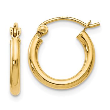 14K Yellow Gold 13mm Hoops 17-05473