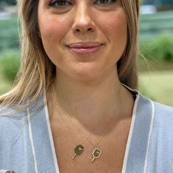 14K Yellow Gold Pickleball Pendant