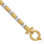 Gold Necklaces & Bracelets 14K Two-Toned Link Bracelet 42-3842