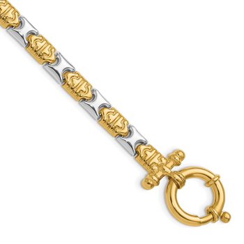 14K Two-Toned Link Bracelet 42-3842