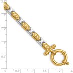 Gold Necklaces & Bracelets 14K Two-Toned Link Bracelet 42-3842