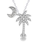 Diamond Palmetto Jewelry .25 ctw 14K Diamond Palmetto Pendant with crescent 30-03634