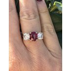 Gemstone Jewelry Ruby & Diamond Ring 06-3748
