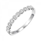 Stackable Collection Diamond Bezel Milgrain Band FR1083