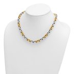 Gold Necklaces & Bracelets 14K Two-toned Polished 8mm Cable Chain Necklace 31-2363
