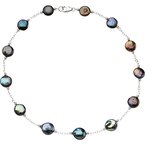 Pearl Jewelry Sterling Silver Coin Pearl Necklace