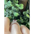 Gemstone Jewelry 14k White Gold Ruby & Diamond Ring 06-3621