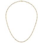 Gold Necklaces & Bracelets 14k Polished and Textured 34" Paperclip Link Necklace 31-2364