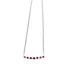Gemstone Jewelry Ruby & Diamond Bar Pendant 32-1947