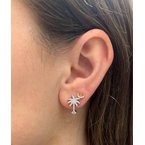 Diamond Palmetto Jewelry .25ctw 14K Yellow Gold Diamond Palmetto Earrings 15-01200