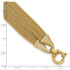 Gold Necklaces & Bracelets 14K Polished Fancy Multi-Strand Popcorn Chain Bracelet 42-3884