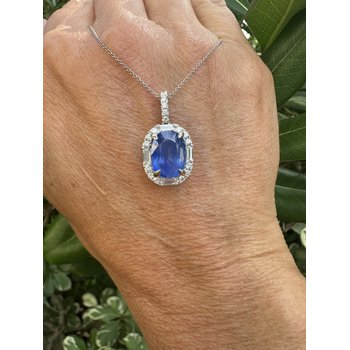 Sapphire and Diamond Pendant 32-2102