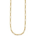 Gold Necklaces & Bracelets 14k Polished and Textured 34" Paperclip Link Necklace 31-2364