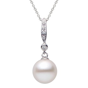 14k White Gold Pearl Pendant 35-3130