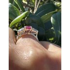 Gemstone Jewelry Ruby & Diamond Ring 06-3748