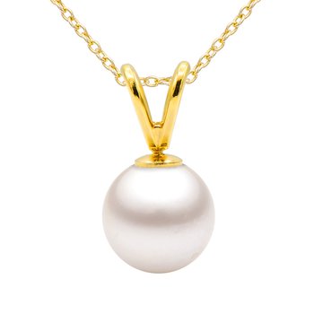 14k Yellow Gold Akoya Pearl Pendant 35-3129