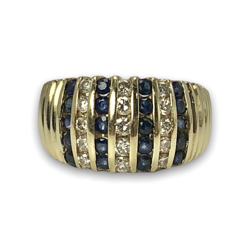 Antique Estate Jewelry 14k Yellow Gold Carat Round Sapphire