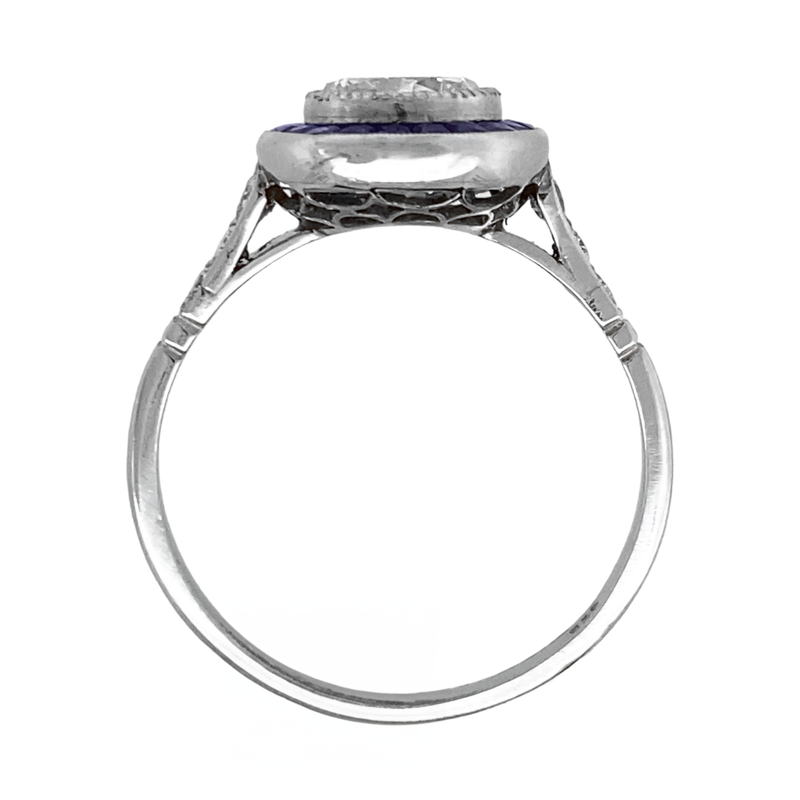Antique & Estate Jewelry White Platinum Baguette Sappire