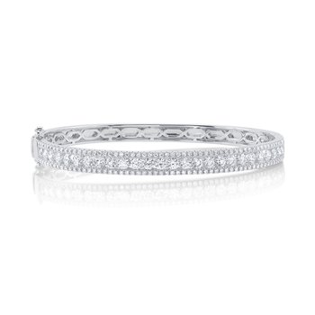 14K White Gold Diamond Bangle 155323 - Trice Jewelers
