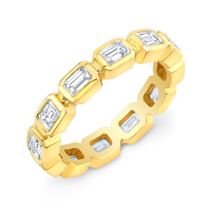 【threetimes】 Eternal ♥ ring 3 CT. T.W. Princess-Cut Diamond Eternity Channel Set Wedding