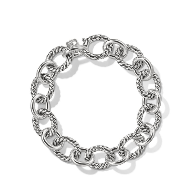 Oval Link Chain Bracelet in Sterling Silver 712161807021 Mednikow
