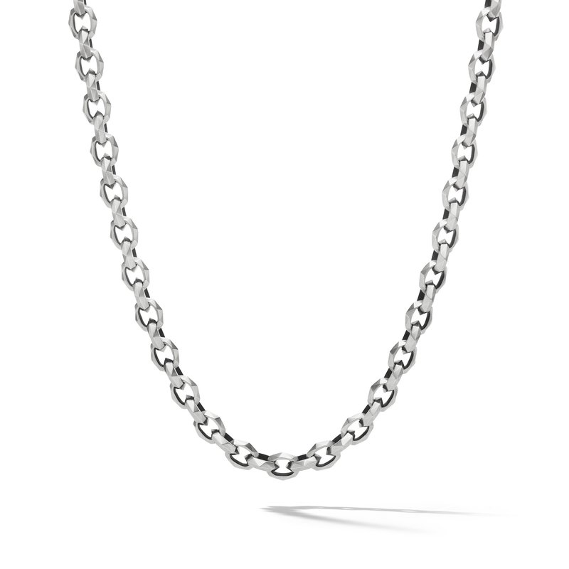 Torqued Faceted Chain Link Necklace 192740767524 - Mednikow