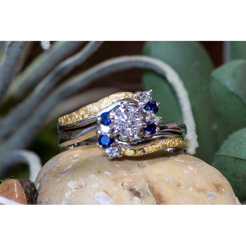 Gold Rush Fine Jewelry Sapphires Diamonds Gold Nuggets GRST10983WGS